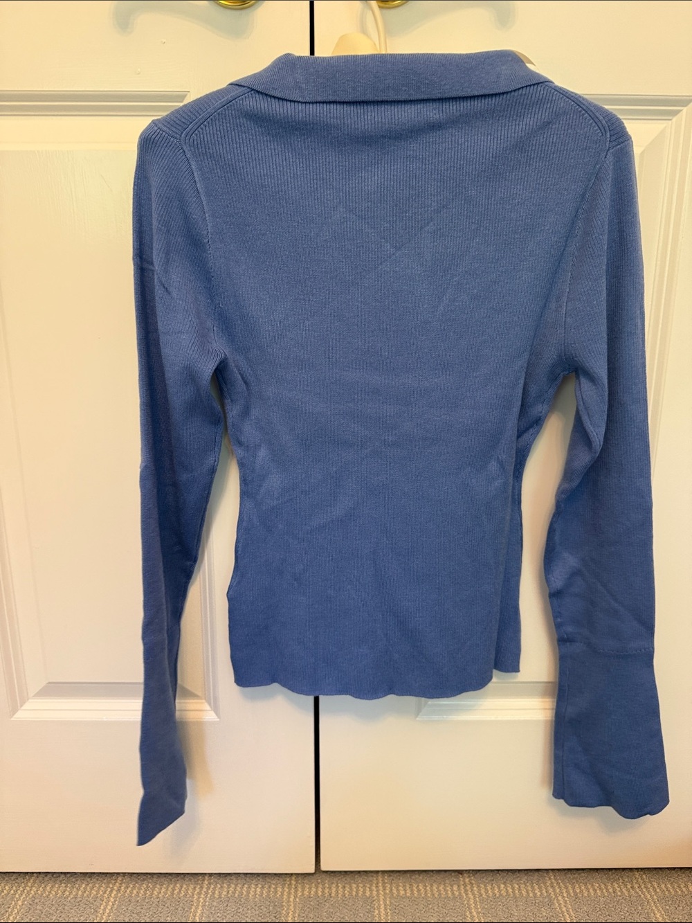 J. Crew Women's Periwinkle Collared V-Neck Lightweight Sweater - Picture 5 of 5